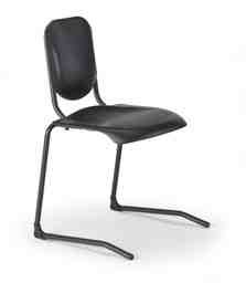 Nota conBRIO Stuhl Schwarz Sitz, Schwarzer Rahmen - 44cm - Ausverkauf