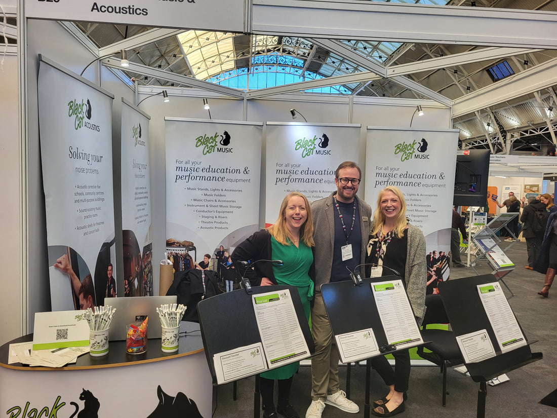 Alice Dagger, Amy Botterill and Toby Smith on the Black Cat stand