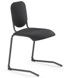 Stuhl Nota conBRIO (schwarzer Sitz, verchromtes Gestell) – 46 cm – Restposten