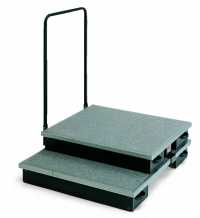 Podio doppio con ringhiera posteriore